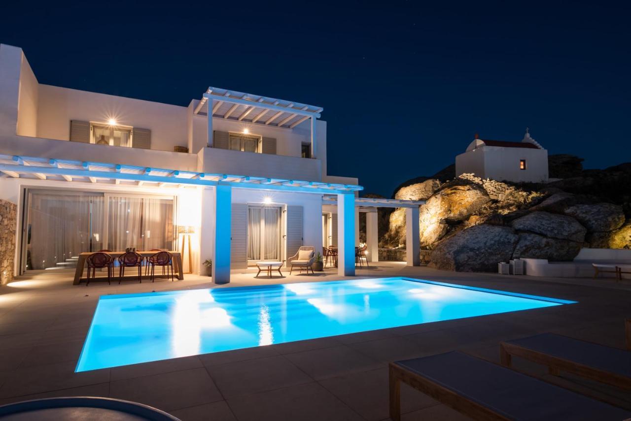 Villa Petra Mare Above Mykonos Town Private Pool ภายนอก รูปภาพ